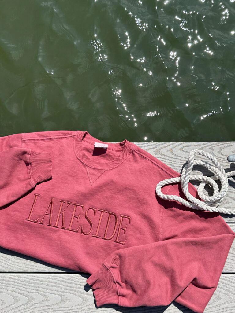 Lakeside crewneck apparel boutique upstate south carolina